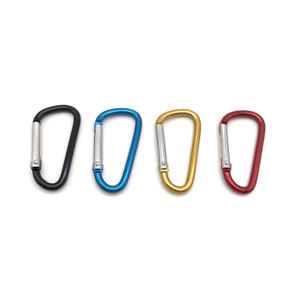 Mousqueton en aluminium coloré 12KN D, 4 pièces, robuste, verrouillage de porte, Clip, <span class=keywords><strong>hamac</strong></span>, Camping, randonnée - Product Image 2