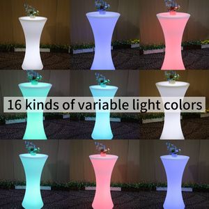 Juegos de muebles de barra LED, taburetes de mesa de cóctel brillantes portátiles de 16 colores, resistentes al agua, ecológicos, duraderos, diseño moderno para - Product Image 6