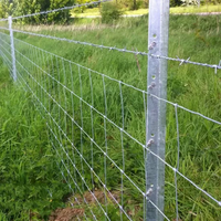Rouleaux de grillage galvanisé écologique pour bétail, clôture de sécurité pour ferme, chevaux, bovins, champ, avec nœuds fixes pour cerfs