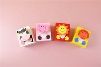Porte-stylo en bois de dessin animé mignon coloré, conteneur de papeterie pour la maternelle, l'école primaire, porte-stylo pour enfants