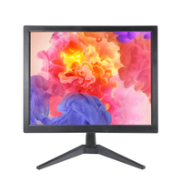 Monitor de Computadora LED LCD TFT de Escritorio de 15 17 Pulgadas con Logotipo OEM, Pantalla de PC de 1280x1024, Entrada VGA H-D-MI AV USB, 12V 24V DC para Oficina POS