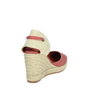Women's Espadrilles <b>Red</b> Canvas Wedge <b>Heel</b> Trendy Shoes - Product Image 3
