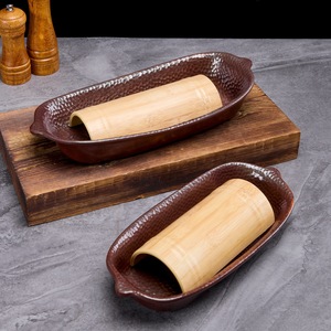 Vaisselle tendance et créative inspirée des montagnes et des rivières, présentant des plateaux de fondue aux champignons et à la soupe aigre. - Product Image 2