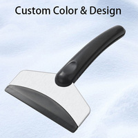Raspador de Hielo Portátil HUASHANQI FIBO-DM262 de Acero Inoxidable para Limpiar Ventanas de Coche en Invierno, Quitar Nieve y Descongelar