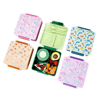 Boîte de rangement alimentaire réutilisable pour la rentrée scolaire, 3 compartiments, couvercle en plastique, ensemble de boîtes à lunch pour enfants avec pot isotherme