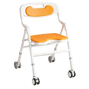 Chaise de douche pliable en alliage d'aluminium, éclairée en permanence, avec roues, siège de sécurité antidérapant pour personnes âgées, femmes enceintes, salle de bain - Product Image 4