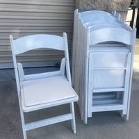 1000lbs empilable pliable extérieur jardin fête de mariage Banquet adulte en plastique résine blanc chaises pliantes pour les événements