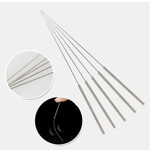 Aiguilles d'<span class=keywords><strong>acupuncture</strong></span> stériles jetables en acier inoxydable avec manche plat, certifiées CE Classe II pour le corps, le <span class=keywords><strong>visage</strong></span> et les oreilles, 100 pièces/boîte - Product Image 4