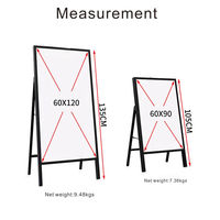 Boîte à lumière ultra-fine en aluminium avec cadre en A, résistante au vent fort, pour intérieur et extérieur, 60x120cm, 60x90cm, alimentée par prise électrique
