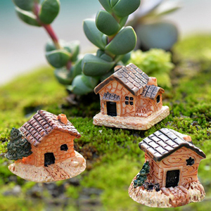 บ้านเรซิ่นจำลองขนาดเล็ก รูปแบบกระท่อมจิ๋ว สำหรับตกแต่งภูมิทัศน์ ของตกแต่งบ้านขนาดเล็ก อุปกรณ์ DIY - Product Image 1