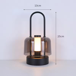 Lampe de bureau LED sans fil rechargeable en métal et acrylique, moderne et écologique, pour salon, chambre à coucher, chevet, lampe de table décorative - Product Image 2