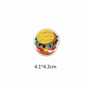 Hot Selling Iron-On Patches Embroidered Simulation Hot Dog Hamburger Snack Pizza-Popular Snack Patches - Product Image 5