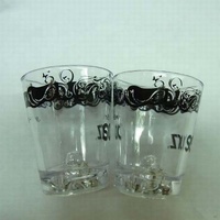 Verres à shot d'Halloween en plastique rigide transparent avec LED activée par le liquide