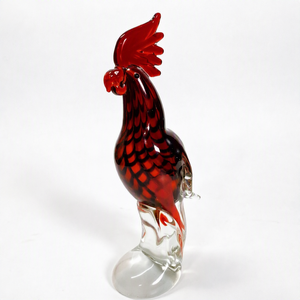 Figurine de coq jaune en verre soufflé à la main, décoration artisanale, ornement, petit cadeau d'art fait main - Product Image 4