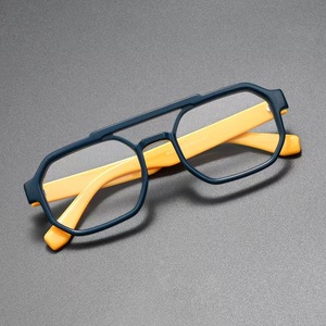 Nuevas <span class=keywords><strong>Monturas</strong></span> <span class=keywords><strong>de</strong></span> <span class=keywords><strong>Gafas</strong></span> Ópticas para Hombre <span class=keywords><strong>de</strong></span> Diseño, Marca Anti UV400, Clásicas, Transparentes, Grises, Cuadradas, con Inserto <span class=keywords><strong>de</strong></span> Aleación - Product Image 3