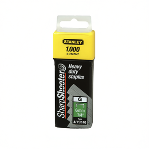 Grapas Stanley SharpShooter de alta resistencia de 6 mm, tipo 1/4 pulg. 4/11/140 G para grapadoras - Product Image 2