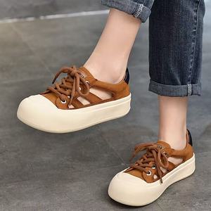 <span class=keywords><strong>Sneakers</strong></span> Casual da <span class=keywords><strong>Donna</strong></span> in Vera Pelle, Leggere e alla Moda, Produzione Diretta OEM, Stile Autunnale - Product Image 3