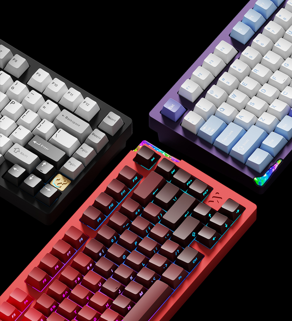 WEIKAV Stars75 New Wireless Mechanical Laser Keyboard 3 Mode QMK/VIA Aluminium Alloy Custom Gaming RGB Backlit USB Keyboard