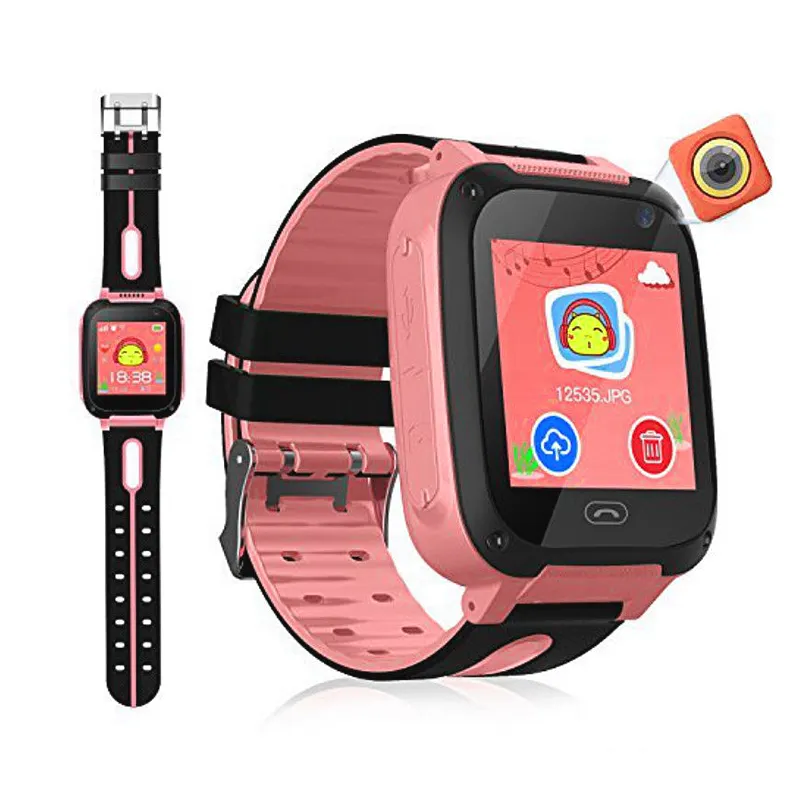 led flashlight kids watches cartoon s4 smart watch with sim card and camera mobile watches for kids boys girls stopwatch sports