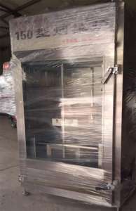 เครื่องรมควันเนื้ออัตโนมัติสำหรับอุตสาหกรรม สำหรับไส้กรอก เบคอน เต้าหู้ เนื้อเจอร์กี้ ไก่ <span class=keywords><strong>หมู</strong></span> ปลา เนื้อบอล พร้อมมอเตอร์และลูกปืนใหม่ - Product Image 4