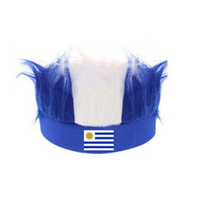 Perruque bandeau drapeau du Portugal, cheveux synthétiques colorés, pour supporters de football, idéale pour les événements sportifs et les fêtes.