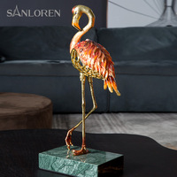 SANLOREN Design moderne de luxe salon chambre décoration de la maison émail coloré flamme oiseau mascotte Art cadeau d'affaires