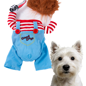 Disfraz Divertido y Cómodo para Mascotas Talla XL, Abrigo de Vaquero de Fibra Superfina para Perros, Chaqueta con Diseño de Pirata, Guitarra y Patrón Animal Moderno - Product Image 6