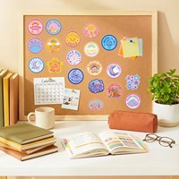50 autocollants transparents en PET à motifs de dessins animés, imperméables, avec découpe, imprimés pour la décoration de vêtements, la broderie et le bricolage à domicile