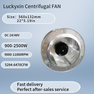 대형 560mm 브러시리스 <span class=keywords><strong>DC</strong></span> 후방 원심 팬 1450RPM 플라스틱 전동 임펠러 PWM 제어 증발 쿨러 OEM ODM - Product Image 2
