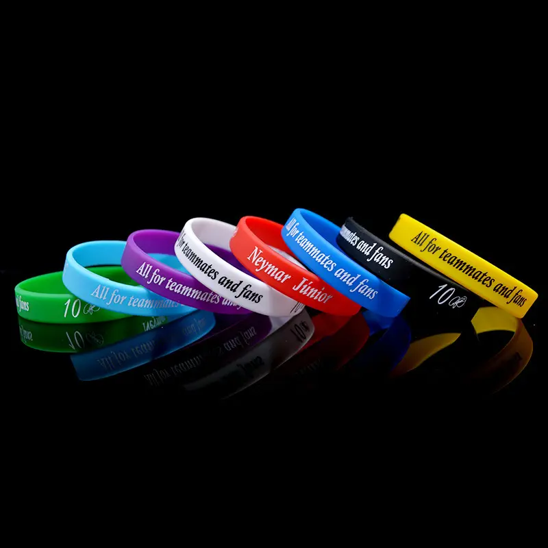 Personal isierte Geschenke benutzer definierte Gummi Silikon Sports chmuck geprägt Armband Herren Armband Armband