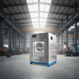 Nouvelle machine à laver industrielle entièrement automatique en acier inoxydable de 100 kg, laveuse-essoreuse pour hôtels, maisons d'hôtes, hôpitaux, blanchisserie - Product Image 1