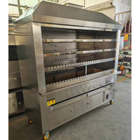 Machine à rôtir au charbon de bois rotative automatique brésilienne/LGP gaz Shawarma viande Barbecue poêle/chauffage électrique Doner Kebab BBQ