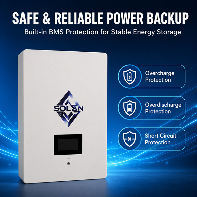 5kWh 51.2V 100Ah Powerwall LiFePO4 Battery for Residential Solar Energy Storage