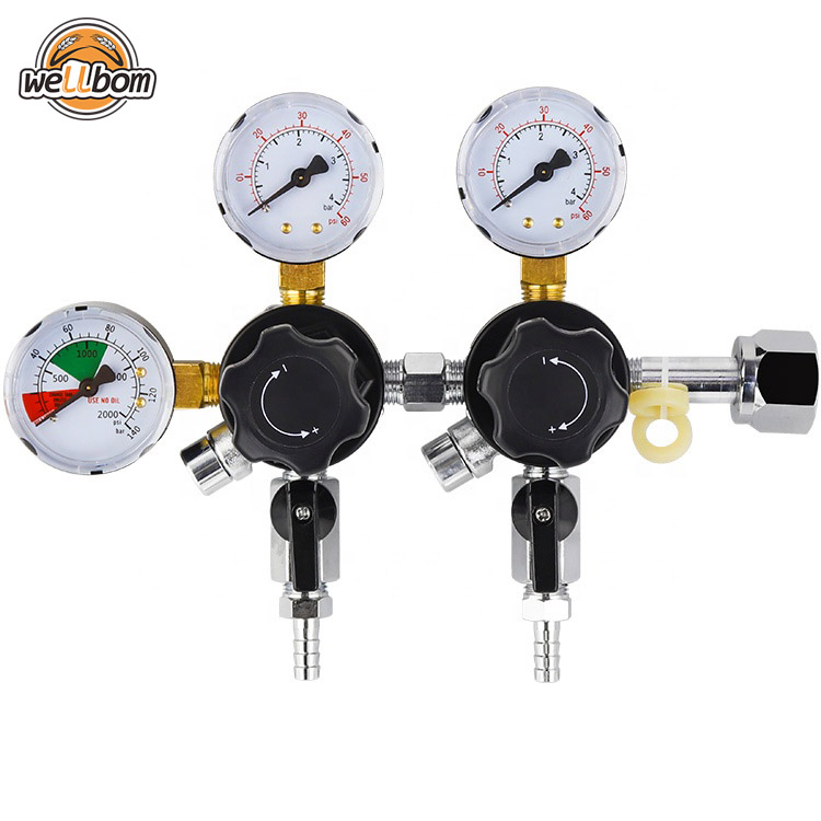 Новый дизайн, регулятор для дозирования пива Homebrew Co2, основной Двойной манометр, регулятор Co2 CGA320
