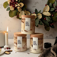 Kreatives Heimdekorations-Aromatherapie-Geschenkset, Neuartiges Glas, Gelee-Wachs, Duftende Kaffeetasse und Kerze für Bars