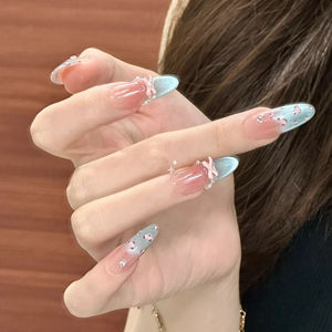 Hars Kleine luipaardprint Puur met de hand gedragen pantser Frans met de hand beschilderd liefdesboog Schattig wit Wilt u afneembare nagelkunst met volledige dekking - Product Image 1