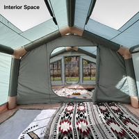 Tente de camping gonflable familiale, grand espace, imperméable, Oxford, installation automatique