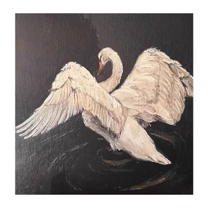 <span class=keywords><strong>Pintura</strong></span> decorativa de <span class=keywords><strong>cisnes</strong></span> blancos lienzo impresión artística <span class=keywords><strong>pintura</strong></span> para sala de estar moderna decoración del hogar - Product Image 3