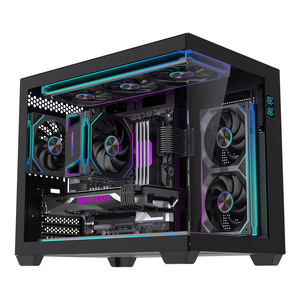 Lovingcool OEM Gaming custodia per Pc M-ATX Mini-ITX vetro temperato Mid Tower custodia per <span class=keywords><strong>Computer</strong></span> con schermo di visualizzazione della temperatura della CPU - Product Image 1