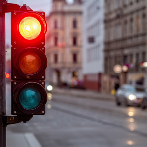 Feu de signalisation stroboscopique à LED bicolore étanche pour la circulation et les véhicules - Product Image 1