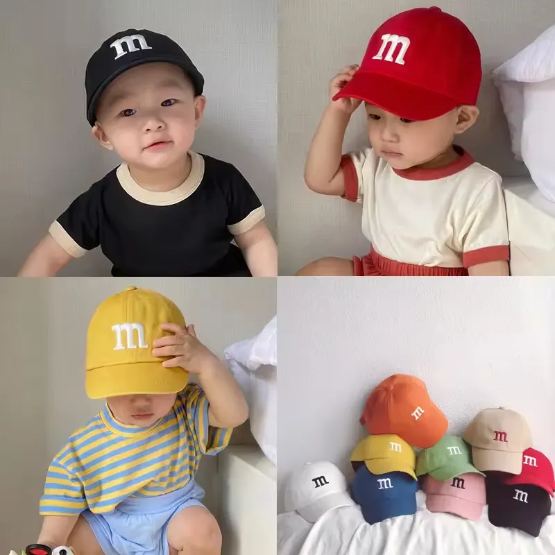 2024 High Quality Adjustable Washed Cotton Children Sport Caps Boys Girls Embroidered Kids Baseball Cap For1-3 Years