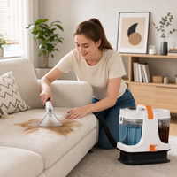 Machine de nettoyage puissante pour tissus d'ameublement, avec tuyau de 1,4 m et aspiration de 14,5 KPa, pour l'entretien des tapis, des canapés et des matelas