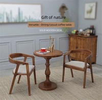 Meubles de café de style américain en bois massif, meubles de restaurant table de restaurant et chaise table de café et chaise,