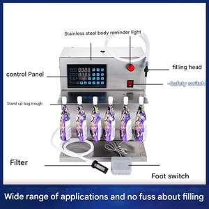 Machine de remplissage semi-automatique Yunqingtech pour sachets à bec verseur, idéale pour soupes chaudes, miel, eau, boissons, huiles essentielles et lait - Product Image 5