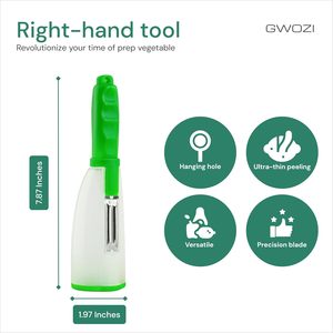 Eco-Friendly Plastic Fruit & <b>Vegetable</b> Peeler with Container and Slicer <b>Chopper</b>-Kitchen Accessory - Product Image 4
