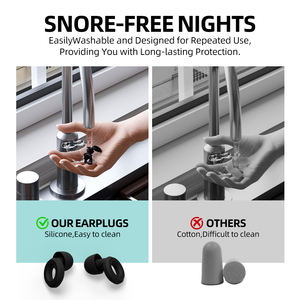 Nouveauté 2026 : Bouchons d'oreilles en silicone réutilisables personnalisables pour la réduction du bruit et le <span class=keywords><strong>sommeil</strong></span> - Product Image 3