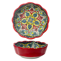 2025 chaozhou cuisine vaisselle bohème style marocain nouveau design assiette de service en céramique 8 pouces/10 pouces stock assiette vajilla ensembles