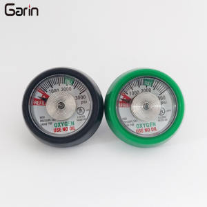 मेडिकल ऑक्सीजन नियामक के लिए ग्रीन रबर कवर के साथ फैक्ट्री डायरेक्ट सेल्स प्रेशर गेज - Product Image 3