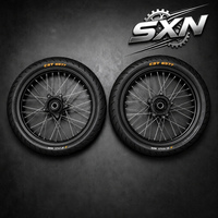 Ensemble de roues Surron Ultra Bee 17 pouces avec pneus argentés 70 90 17 et 90 80 17 pour roues Light Bee X Supermoto