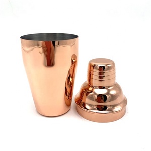 3 pièces 12oz 350ml outil de barman plaqué cuivre Mixology Mojito <span class=keywords><strong>Martini</strong></span> français Cobbler Bar Cocktail Shaker <span class=keywords><strong>bouteille</strong></span> de mélangeur - Product Image 4